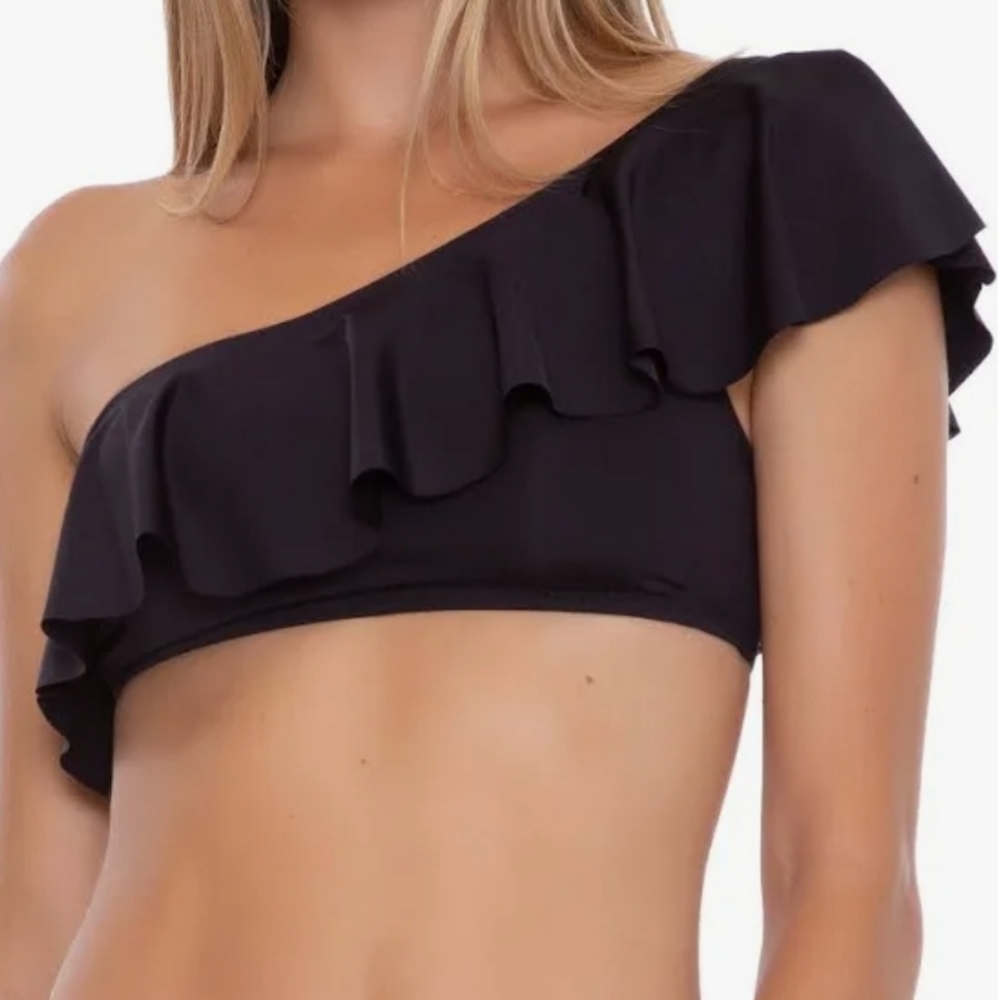 Trina Turk ATLAS ONE SHOULDER RUFFLE BANDEAU - Sizes 4, 8, 12 - Brand New - Picture 1 of 8